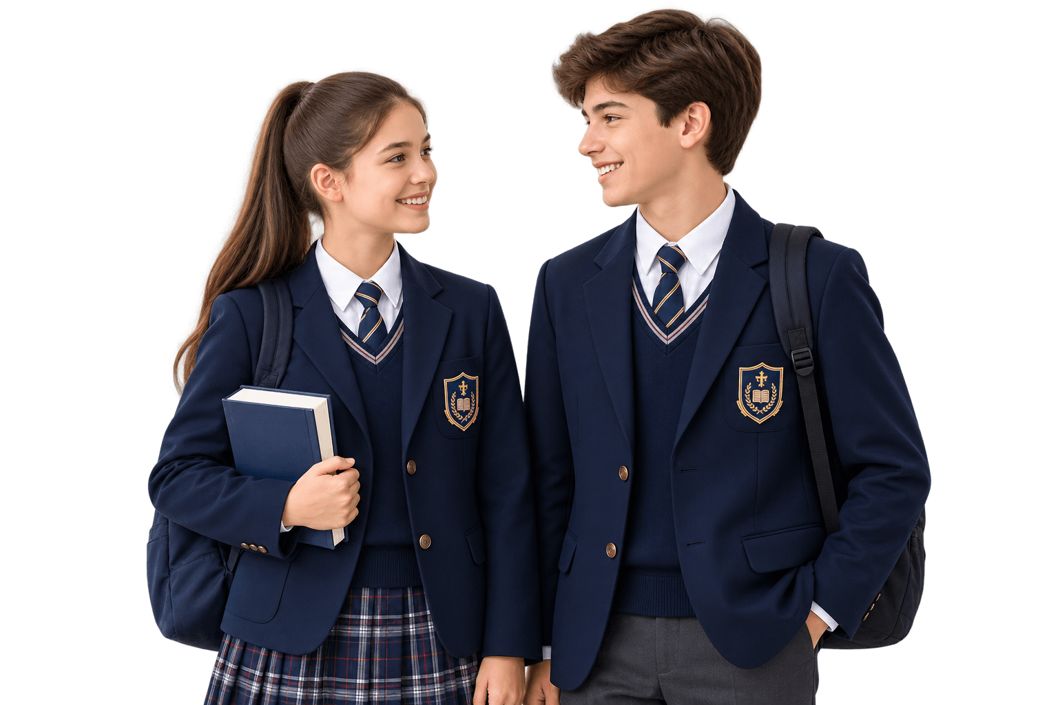 Students wearing Quality Uniforms school uniforms